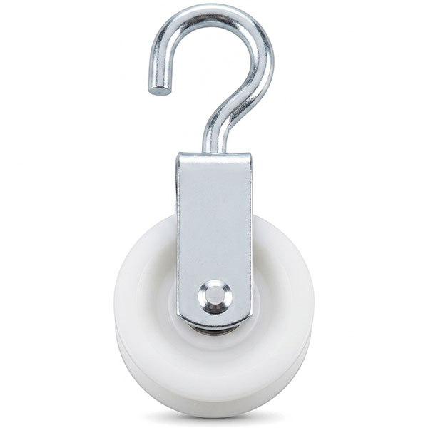 MINUTEX Carrucole per Stendipanni con Gancio Puleggia Nylon - MINUTEX